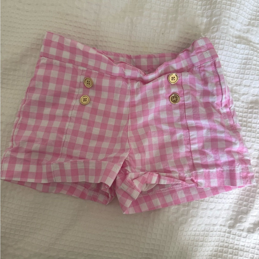 Janie and Jack Pink Checkered Shorts